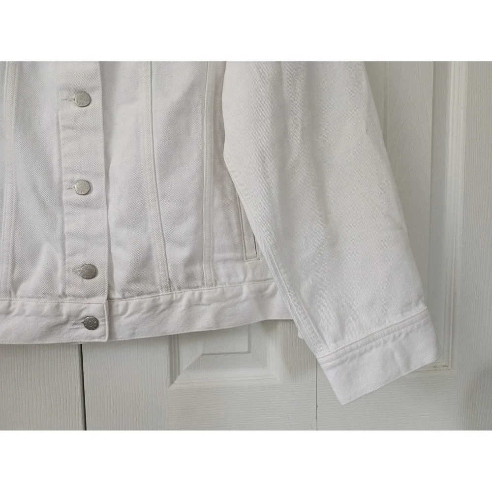 J.Crew Relaxed Denim Jacket Womens Size XXL White NWT $128 CJ090 - Picture 3 of 7